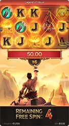 Legend of Hou Yi · Pemantauan kotak perolehan putaran dan lencana pengali di bawah kisi.
